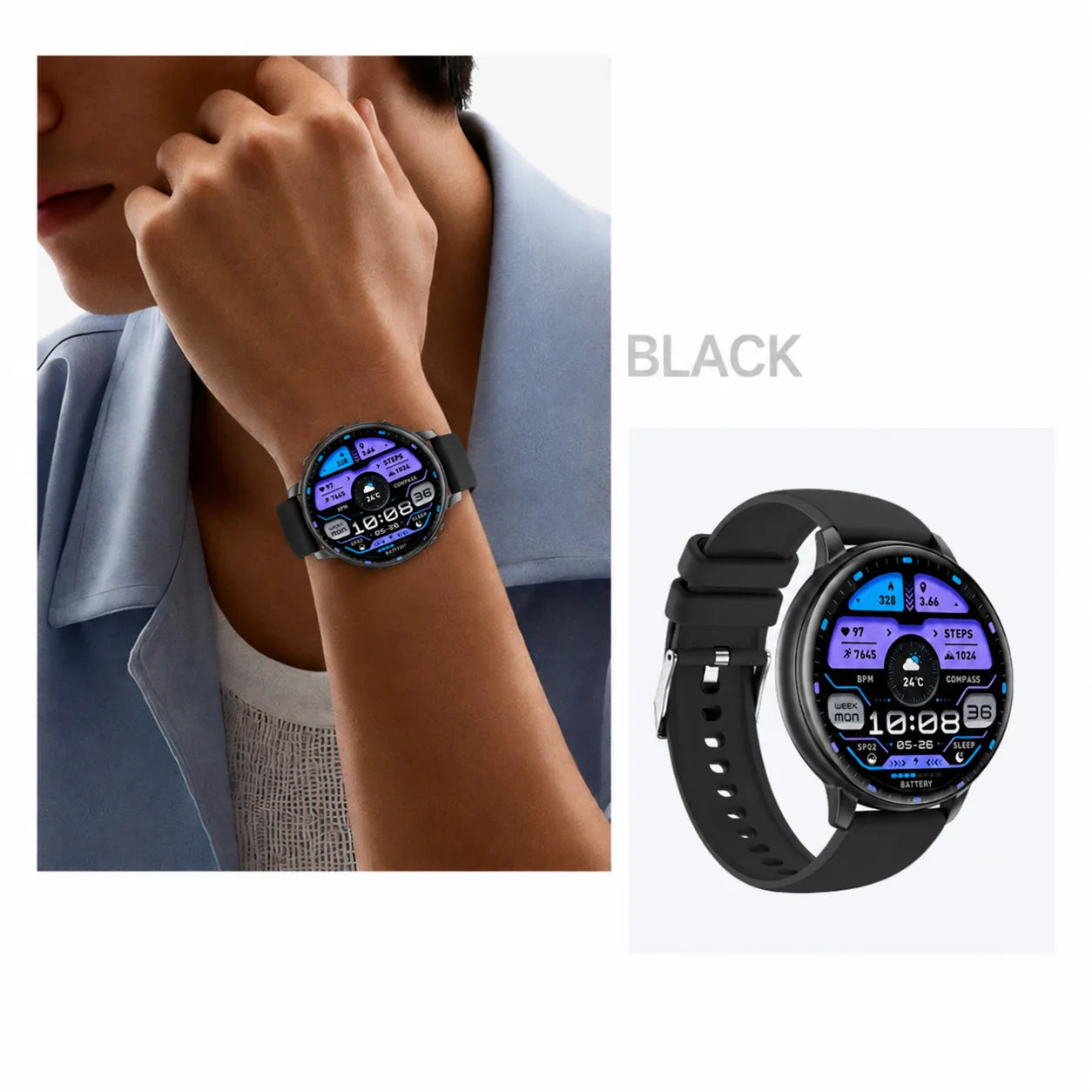 Smart Watch – Bluetooth Calling, Heart Rate & Sleep Monitor