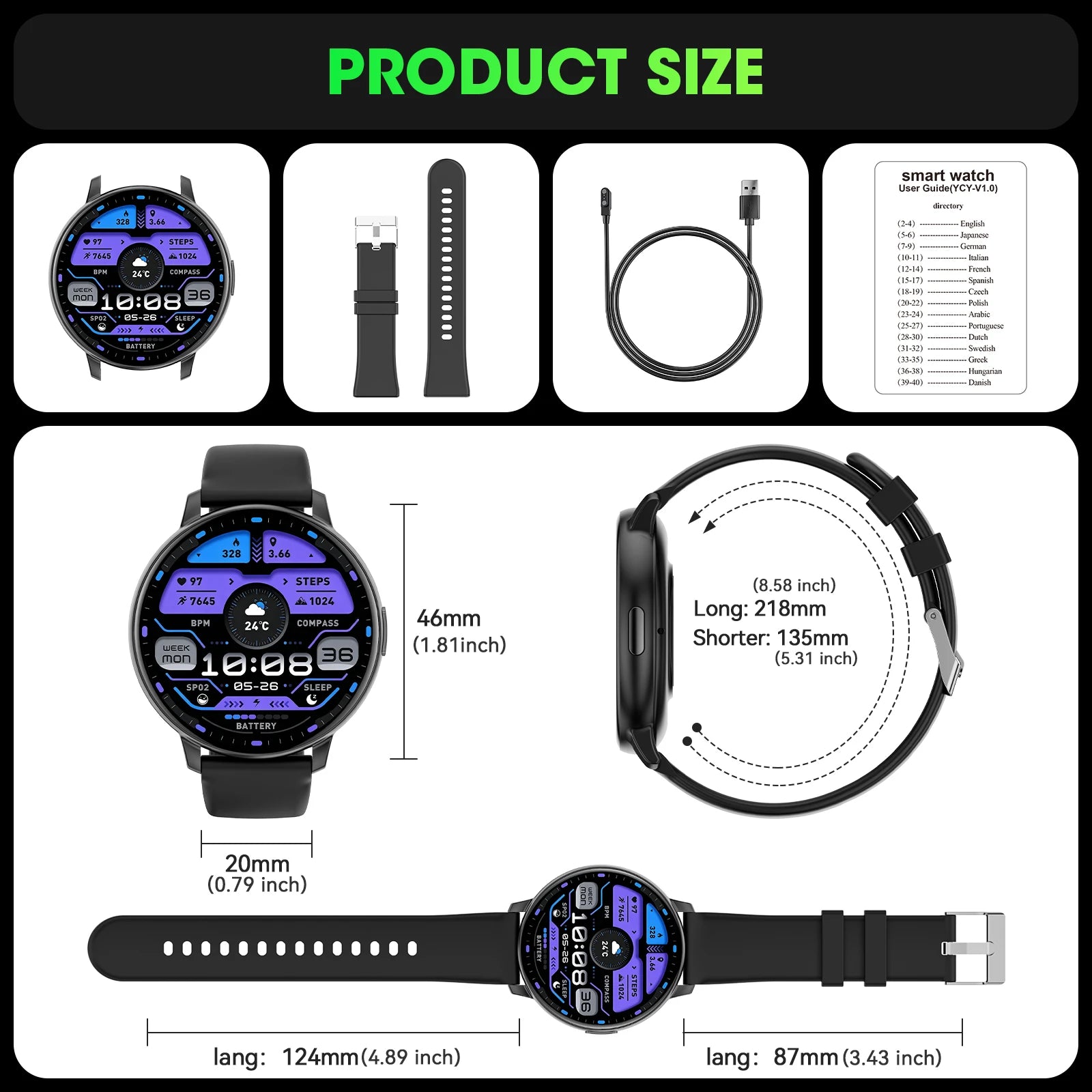 Smart Watch – Bluetooth Calling, Heart Rate & Sleep Monitor