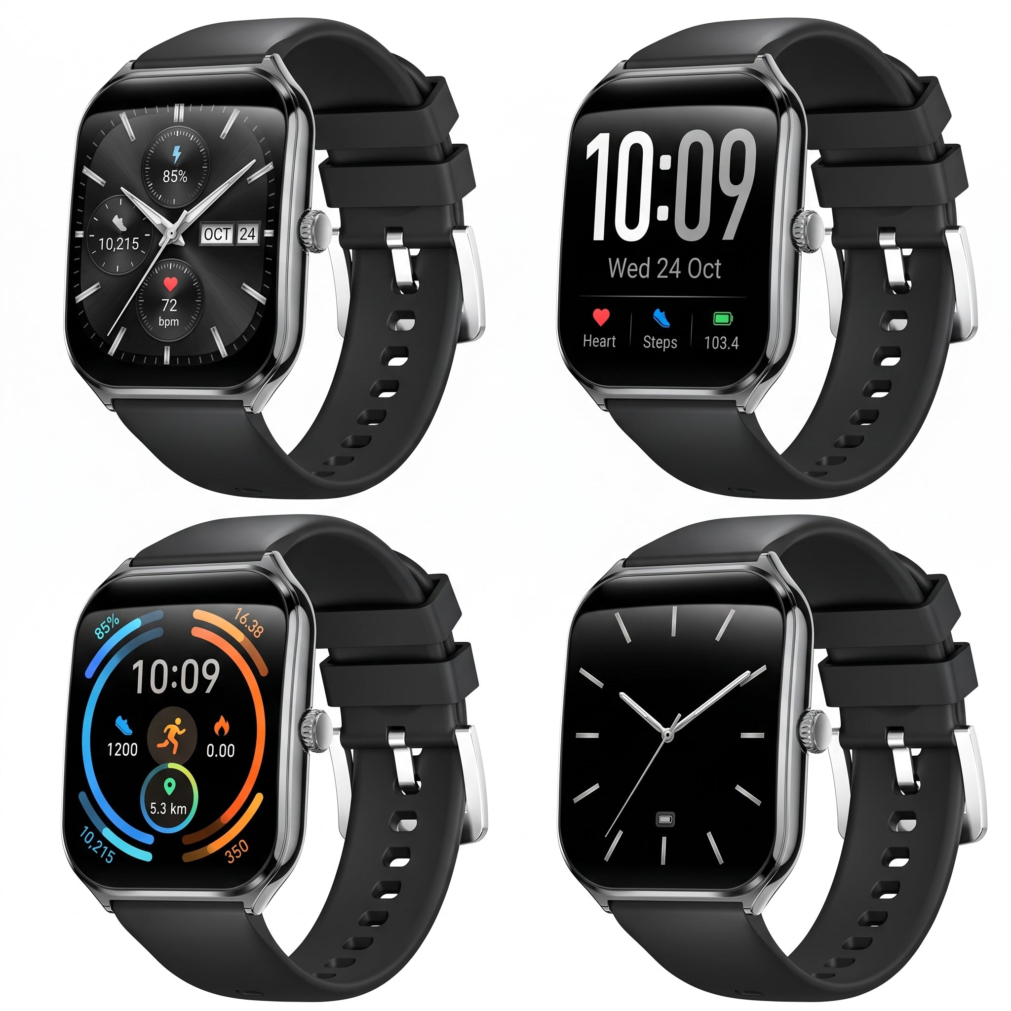 Ultra-Thin Smart Watch – AMOLED Display, Always-On Time & Bluetooth Calling