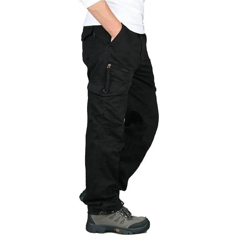 Men's Cotton Cargo Trousers – Comfort Fit Outdoor Pants