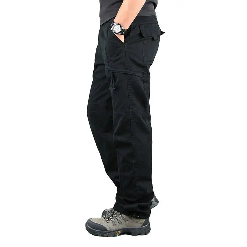 Men's Cotton Cargo Trousers – Comfort Fit Outdoor Pants