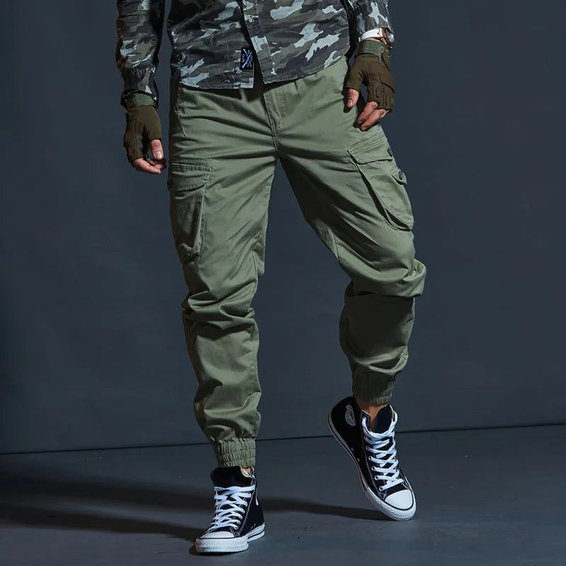 Men's Tactical Cargo Joggers – Multi-Pocket Camouflage Trousers