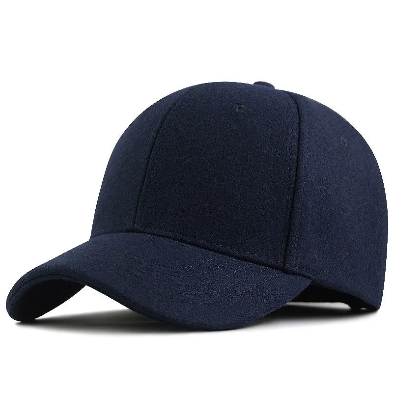 Men's Large Size Fleece-Lined Cap – Warm Winter Baseball Cap