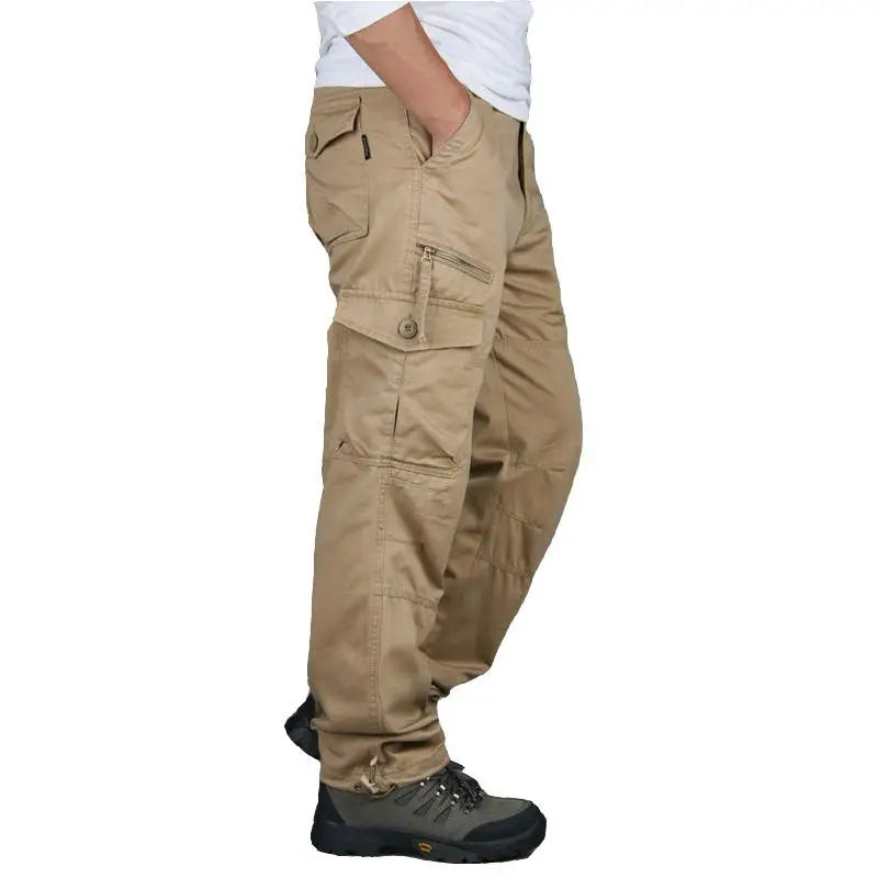 Men's Cotton Cargo Trousers – Comfort Fit Outdoor Pants