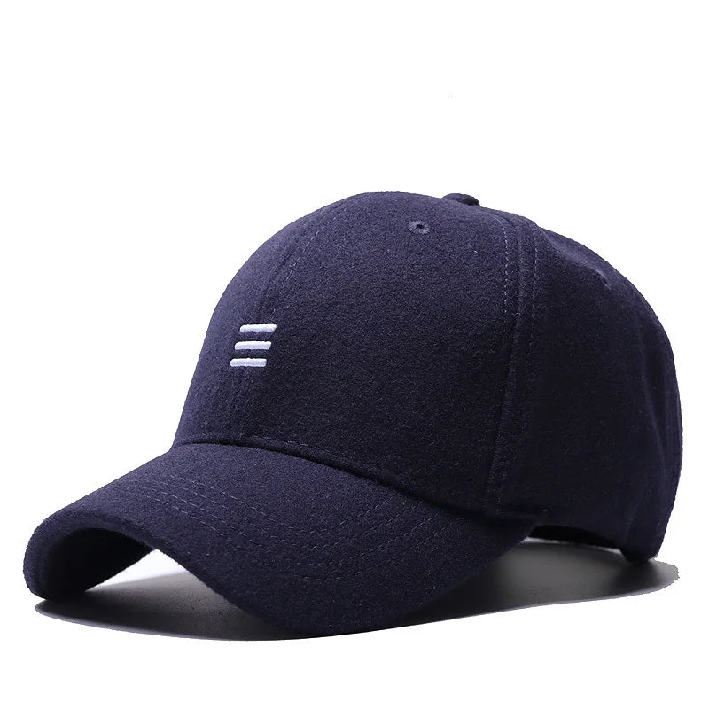 Men's Large Size Wool Baseball Cap – Warm Winter Headwear
