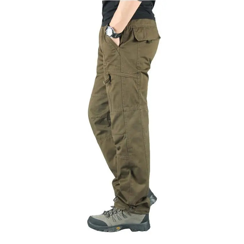 Men's Cotton Cargo Trousers – Comfort Fit Outdoor Pants