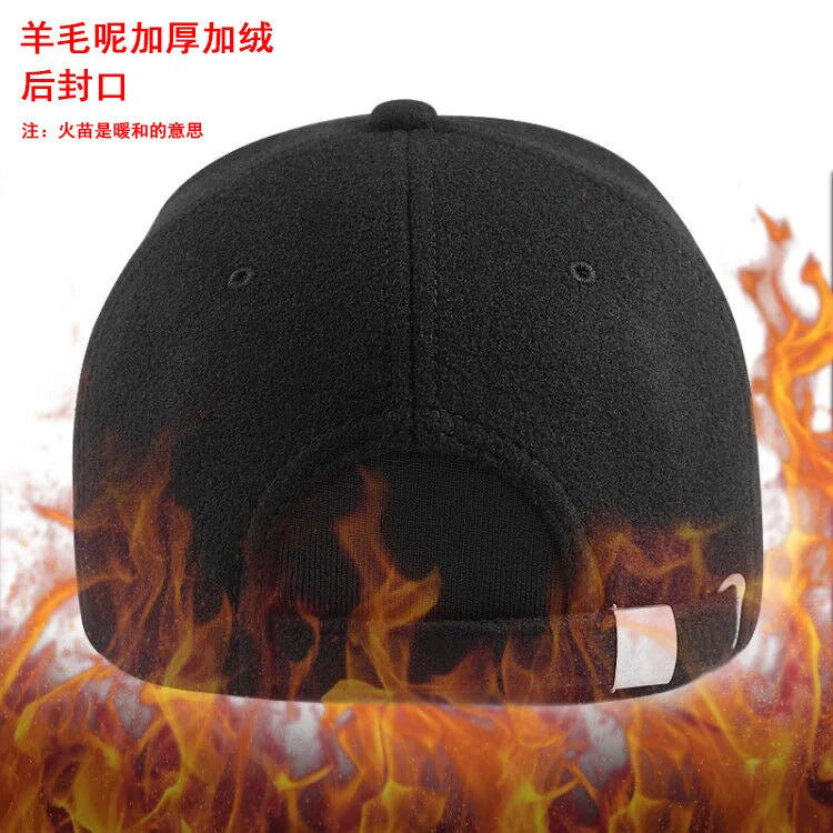 Men's Large Size Fleece-Lined Cap – Warm Winter Baseball Cap
