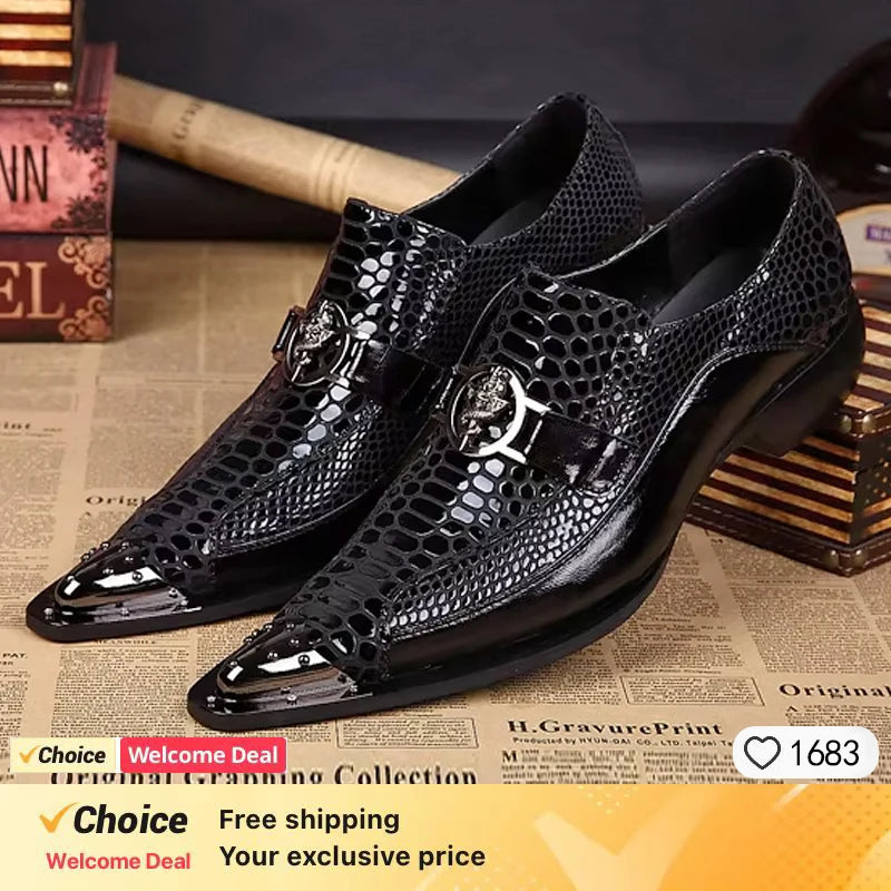 Men's Leather Loafers – Formal Slip-On Dress Shoes