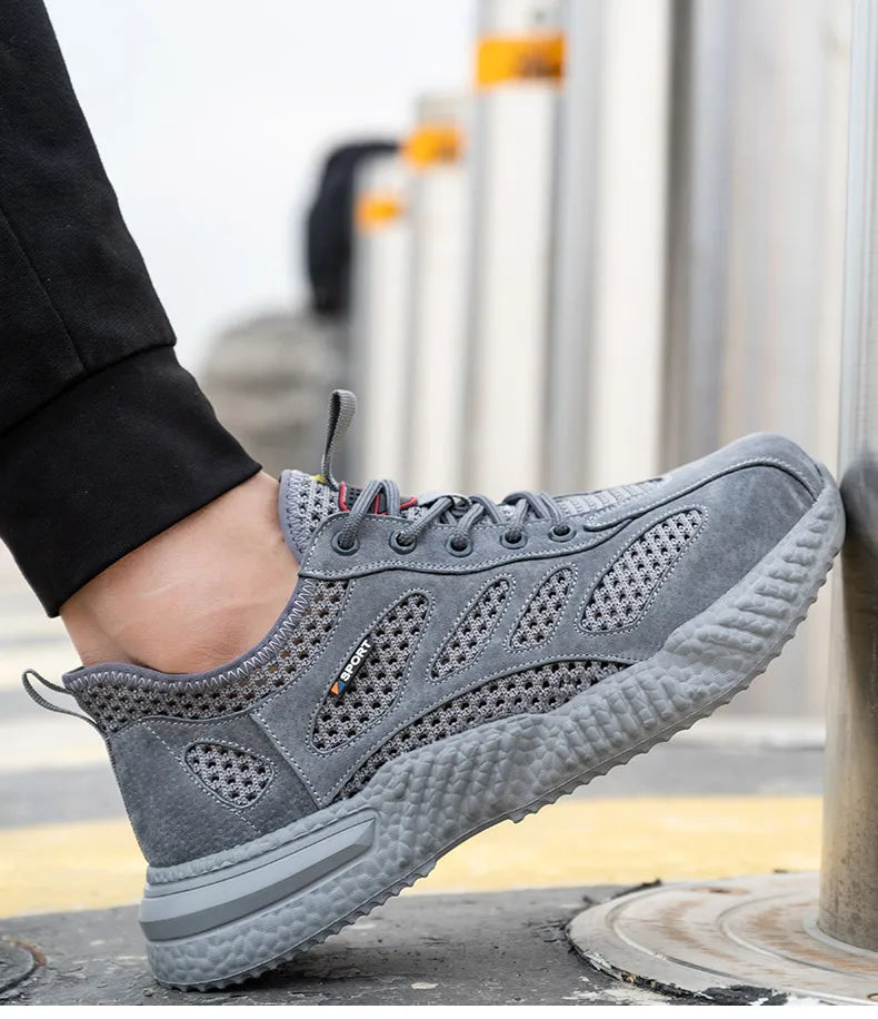Men's Steel Toe Work Shoes – Breathable Safety Sneakers