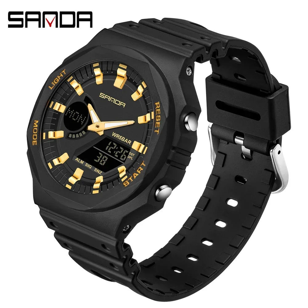 Men's Digital Sports Watch – Waterproof LED Military-Style Watch