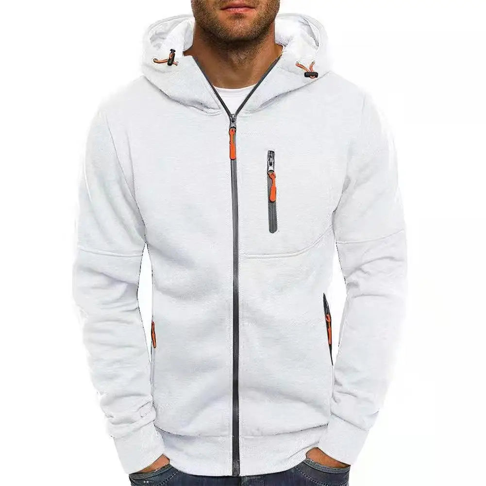 Men's Jacquard Fleece Hoodie – Pullover Sweatshirt