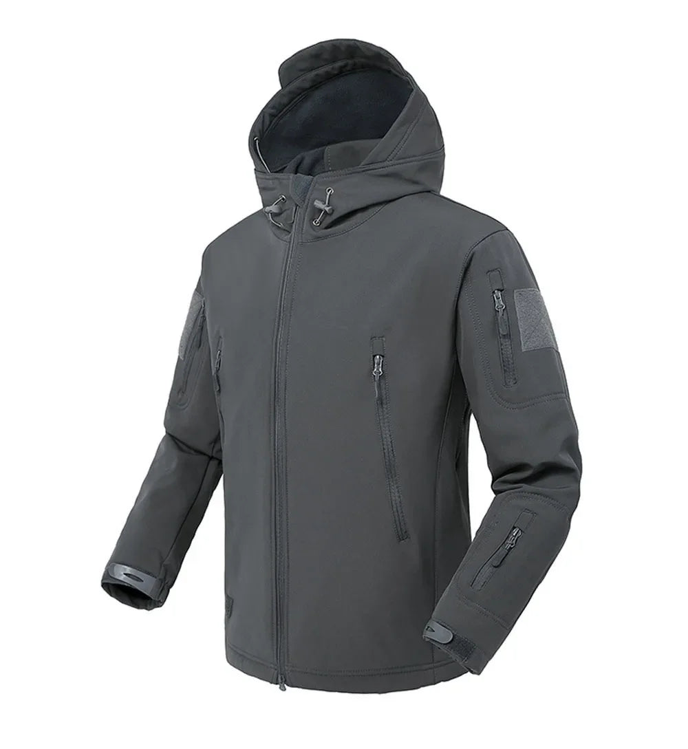 Men's Softshell Tactical Jacket – Windproof Waterproof Bomber Coat