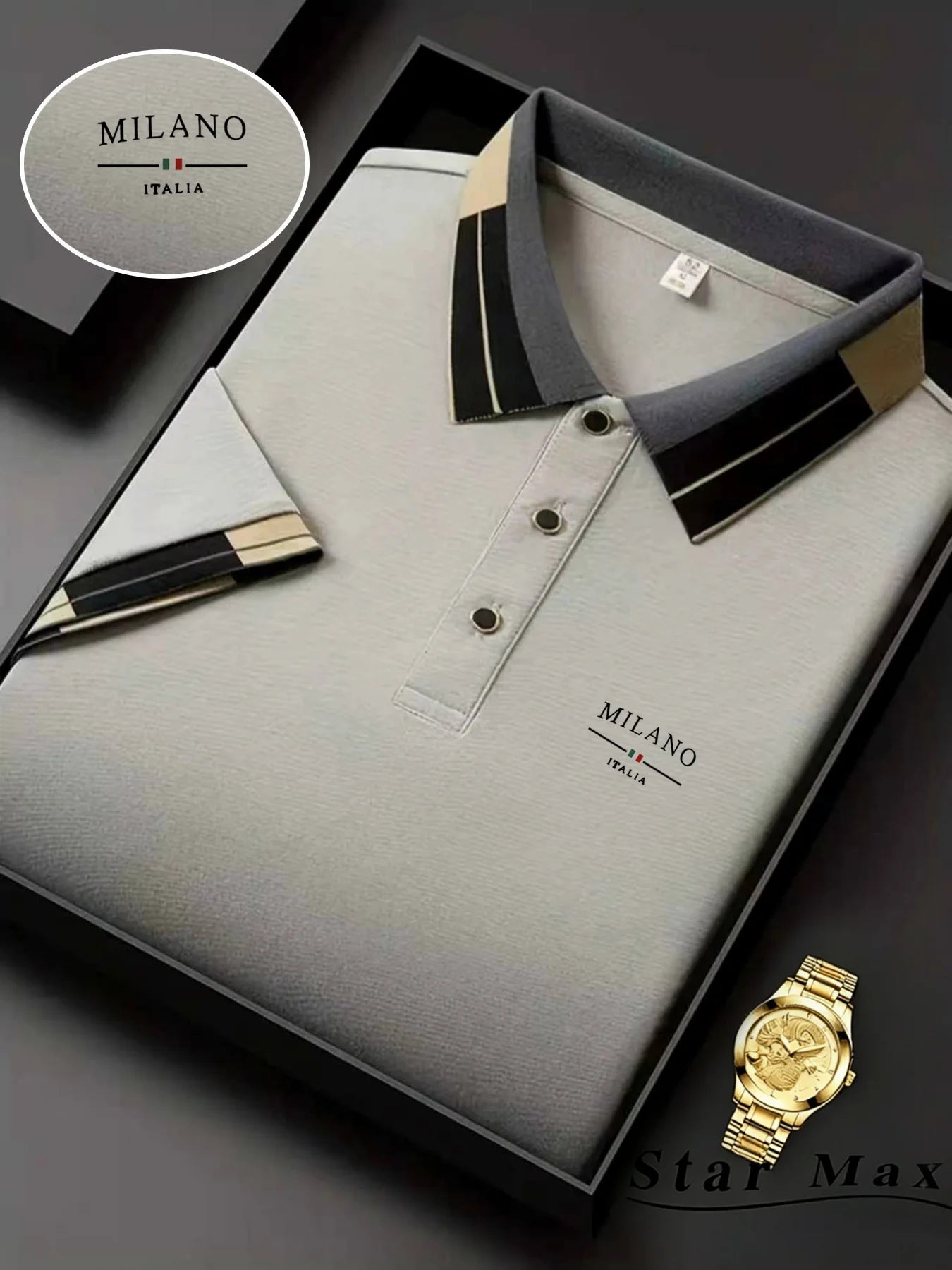 Men's Embroidered Polo Shirt – Milan-Style Business Casual Top