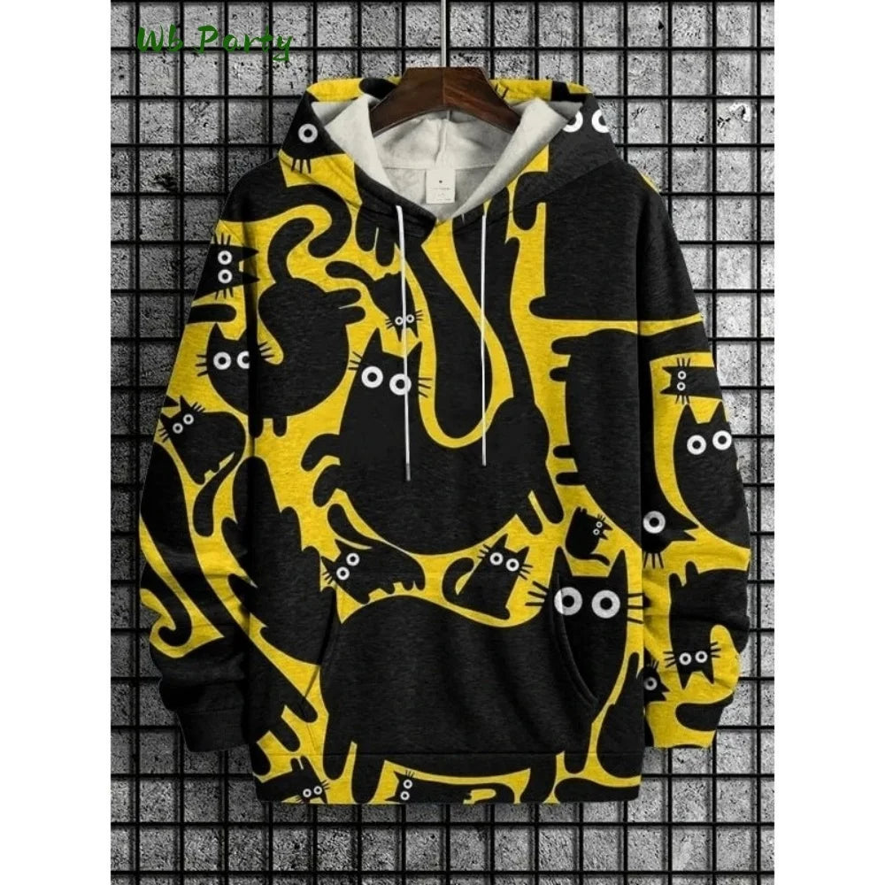 Unisex Oversized Graphic Hoodie – 3D Print Vintage Sweatshirt