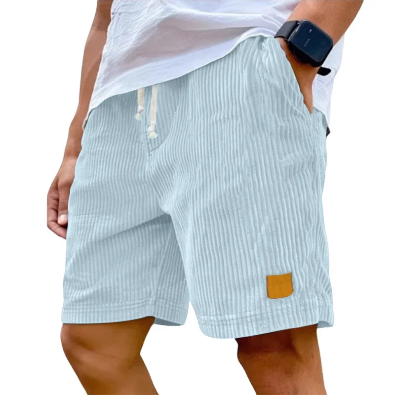 Men's Corduroy Shorts – Vintage Embroidered Casual Shorts