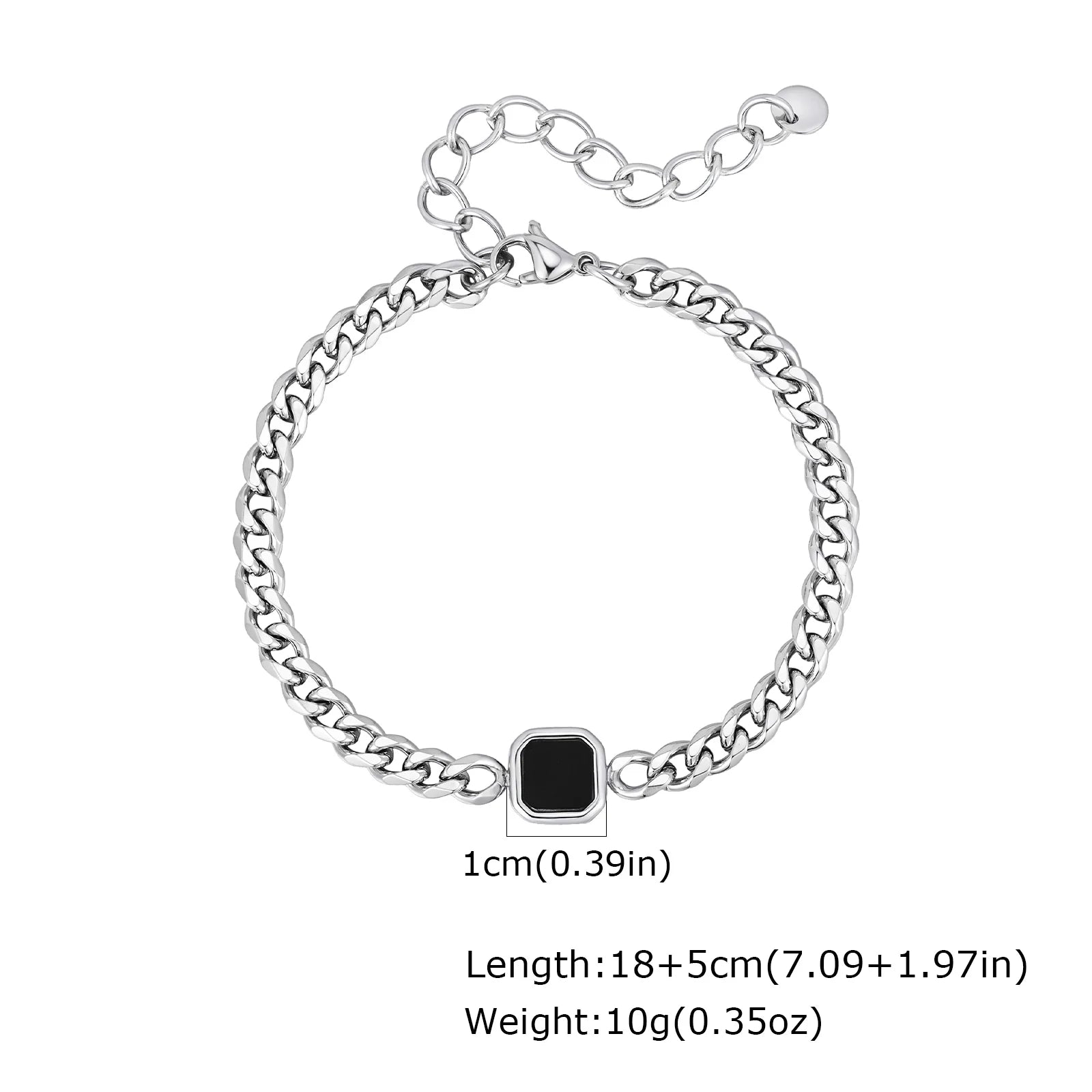 Men's Stainless Steel Chain Bracelet – Hip Hop Link Wristband