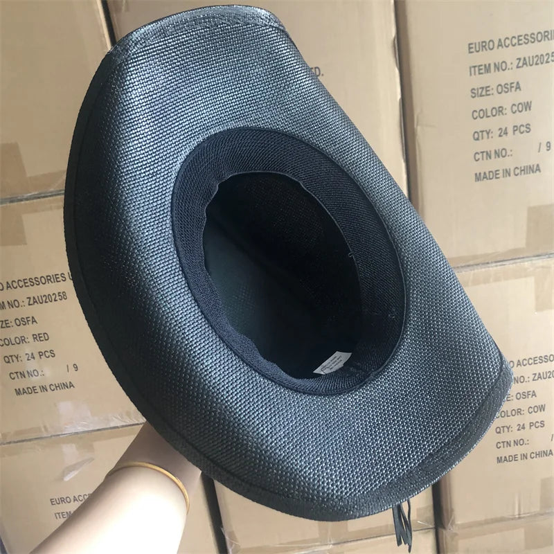Unisex Straw Sun Hat – Thickened Cowboy Style Beach Hat