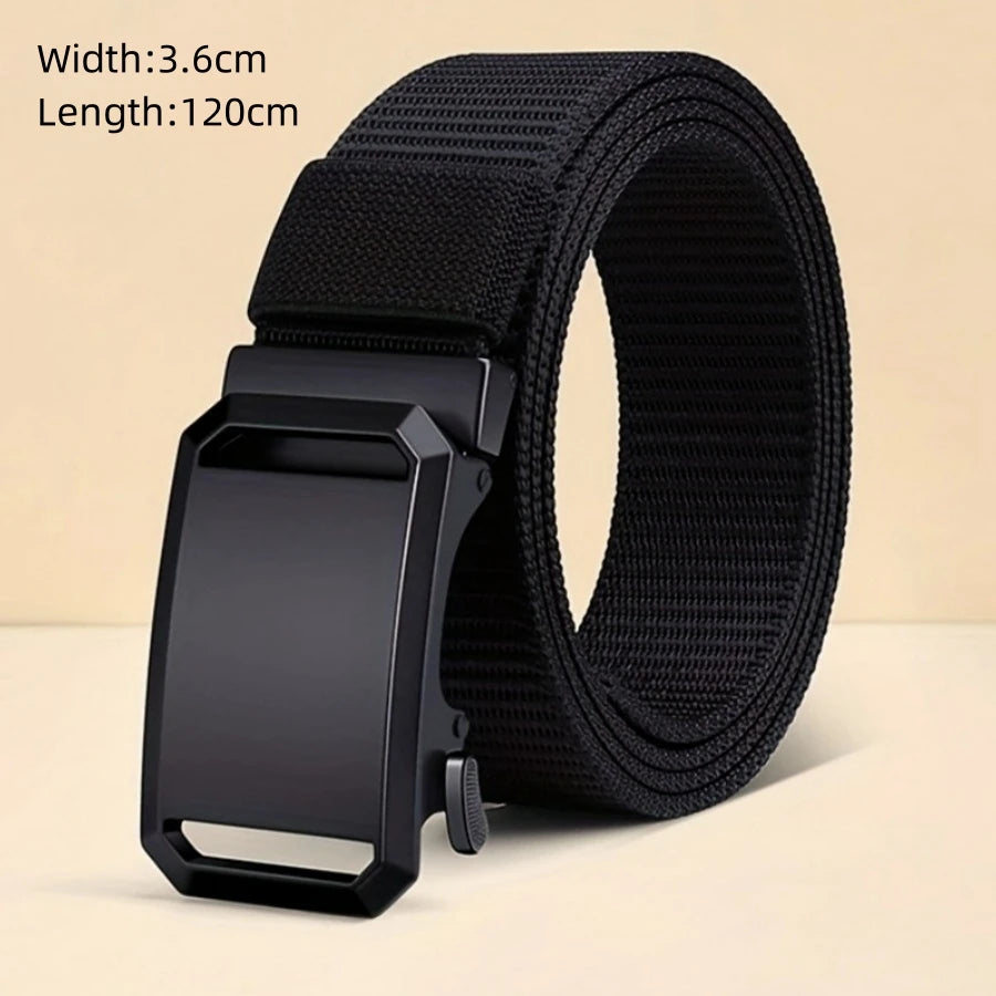 Men's Tactical Canvas Belt – Heavy-Duty Nylon Buckle Belt