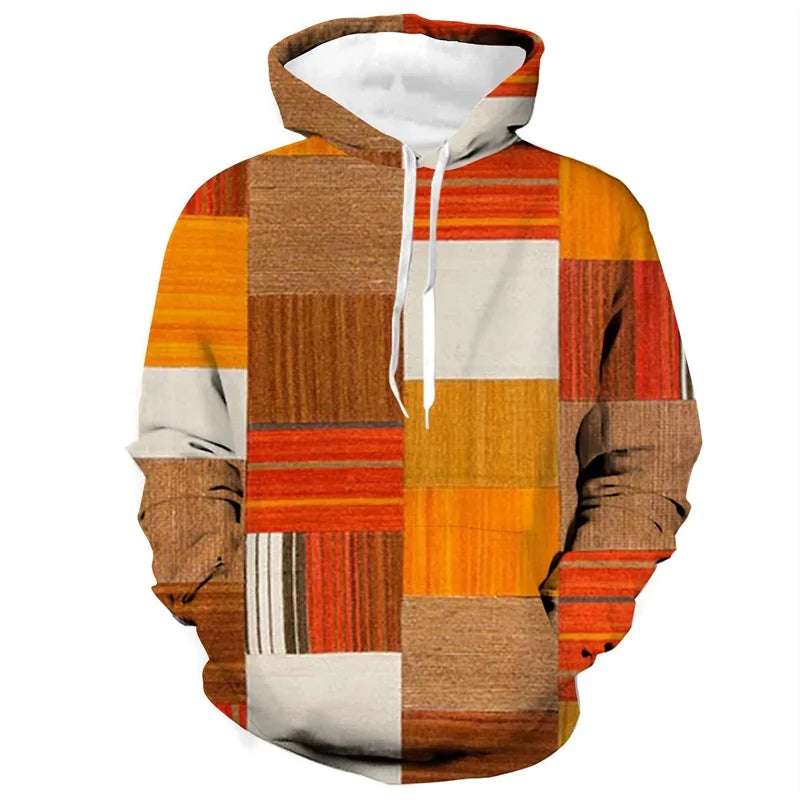 Unisex Plaid Print Hoodie – Colourful Streetwear Pullover
