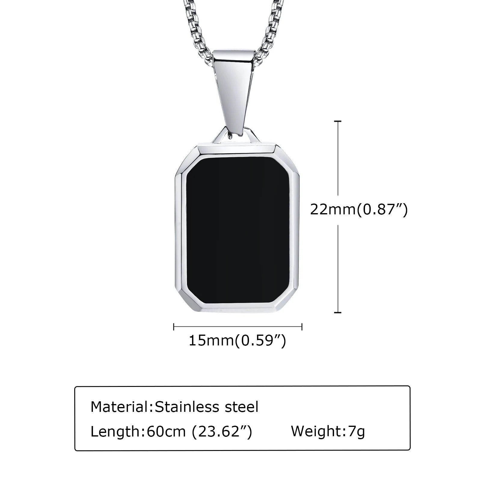 Men's Compass Pendant Necklace – Stainless Steel Chain