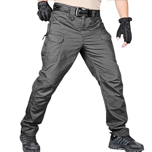 Men's Combat Cargo Trousers – Multi-Pocket Military Style Pants (Plus Size)