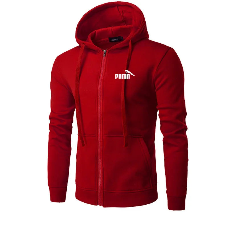 Men's Zip-Up Hoodie Jacket – Slim Fit Sweatshirt
