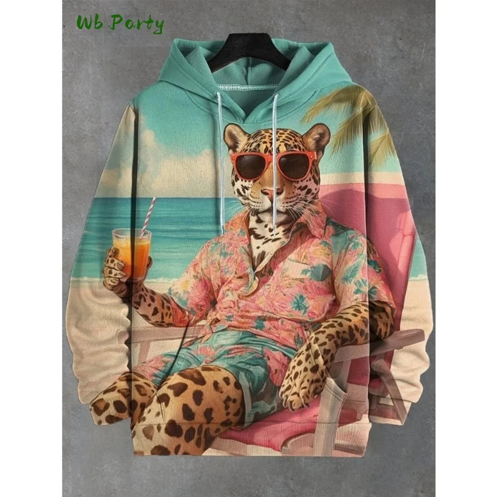 Unisex Oversized Graphic Hoodie – 3D Print Vintage Sweatshirt