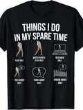 Men's Funny Golf Graphic T-Shirt – Casual Crew Neck Tee