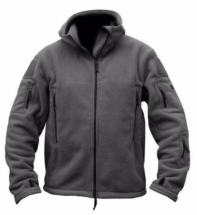 Men's Hooded Fleece Jacket – Thermal Softshell Outdoor Coat