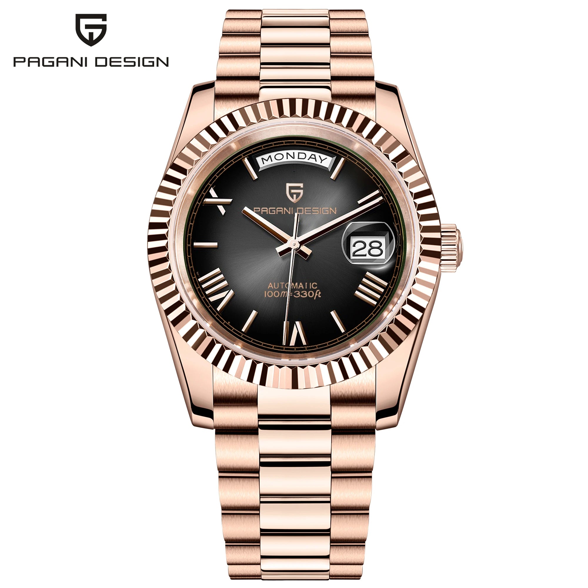 Men's Automatic Mechanical Watch – Sapphire Crystal, 10 Bar Water Resistance