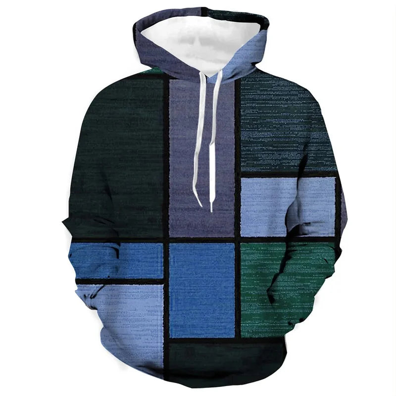 Unisex Plaid Print Hoodie – Colourful Streetwear Pullover
