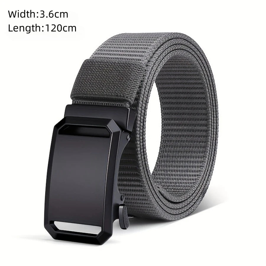 Men's Tactical Canvas Belt – Heavy-Duty Nylon Buckle Belt