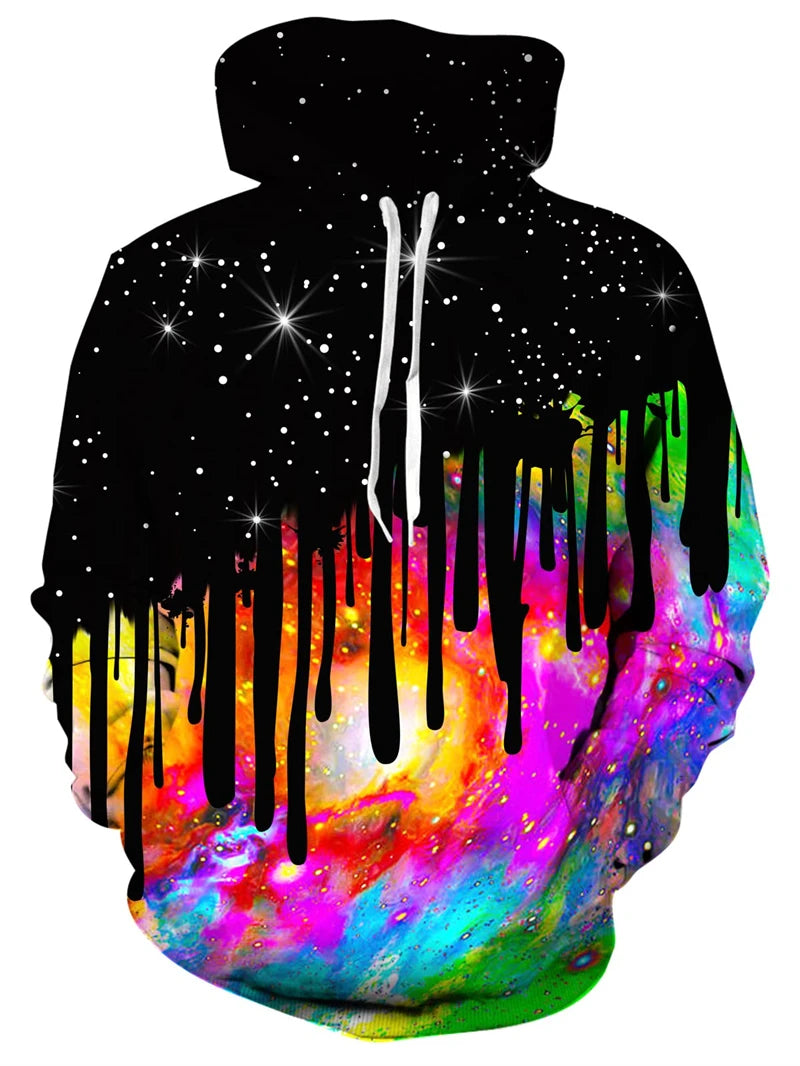 Unisex Novelty Print Hoodie – 3D Pattern Pullover Sweatshirt