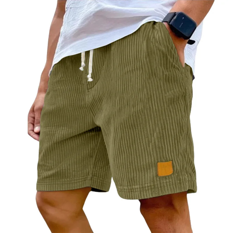 Men's Corduroy Shorts – Vintage Embroidered Casual Shorts