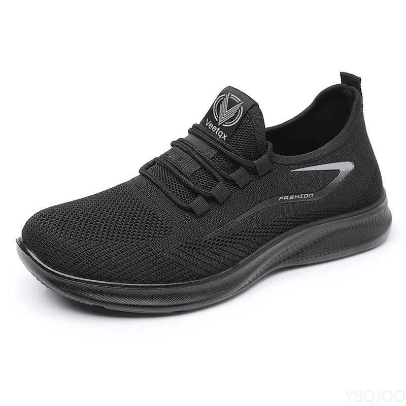 Men's Lightweight Mesh Trainers – Non-Slip Lace-Up Sneakers