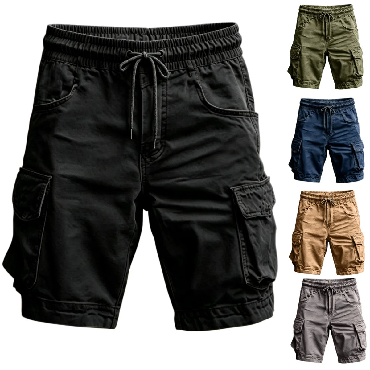 Men's Camo Cargo Shorts – Casual Work Shorts (Extended Sizes)