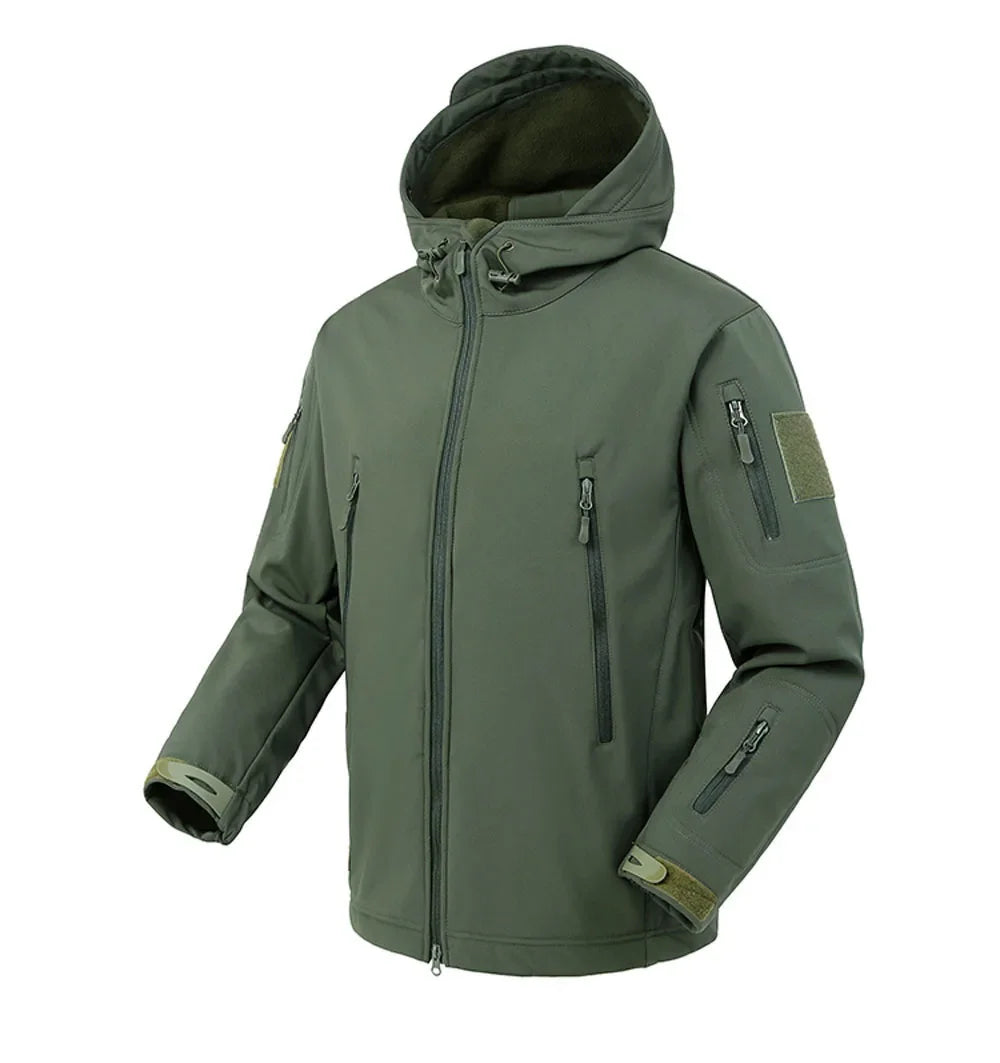 Men's Softshell Tactical Jacket – Windproof Waterproof Bomber Coat