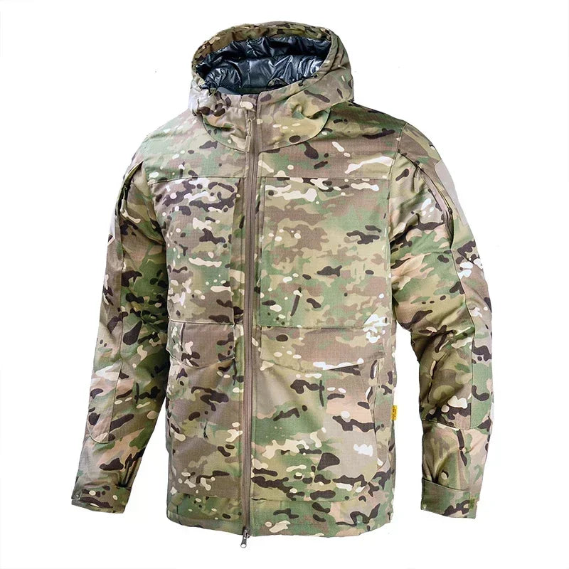 Men's M65-Style Tactical Jacket – Windproof Hooded Coat