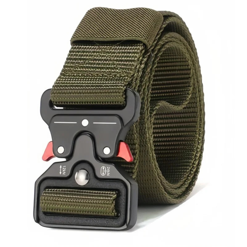 Men's Tactical Canvas Belt – Heavy-Duty Nylon Buckle Belt