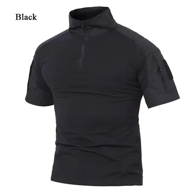 Men's Camo Combat Shirt – Quick-Dry Tactical T-Shirt
