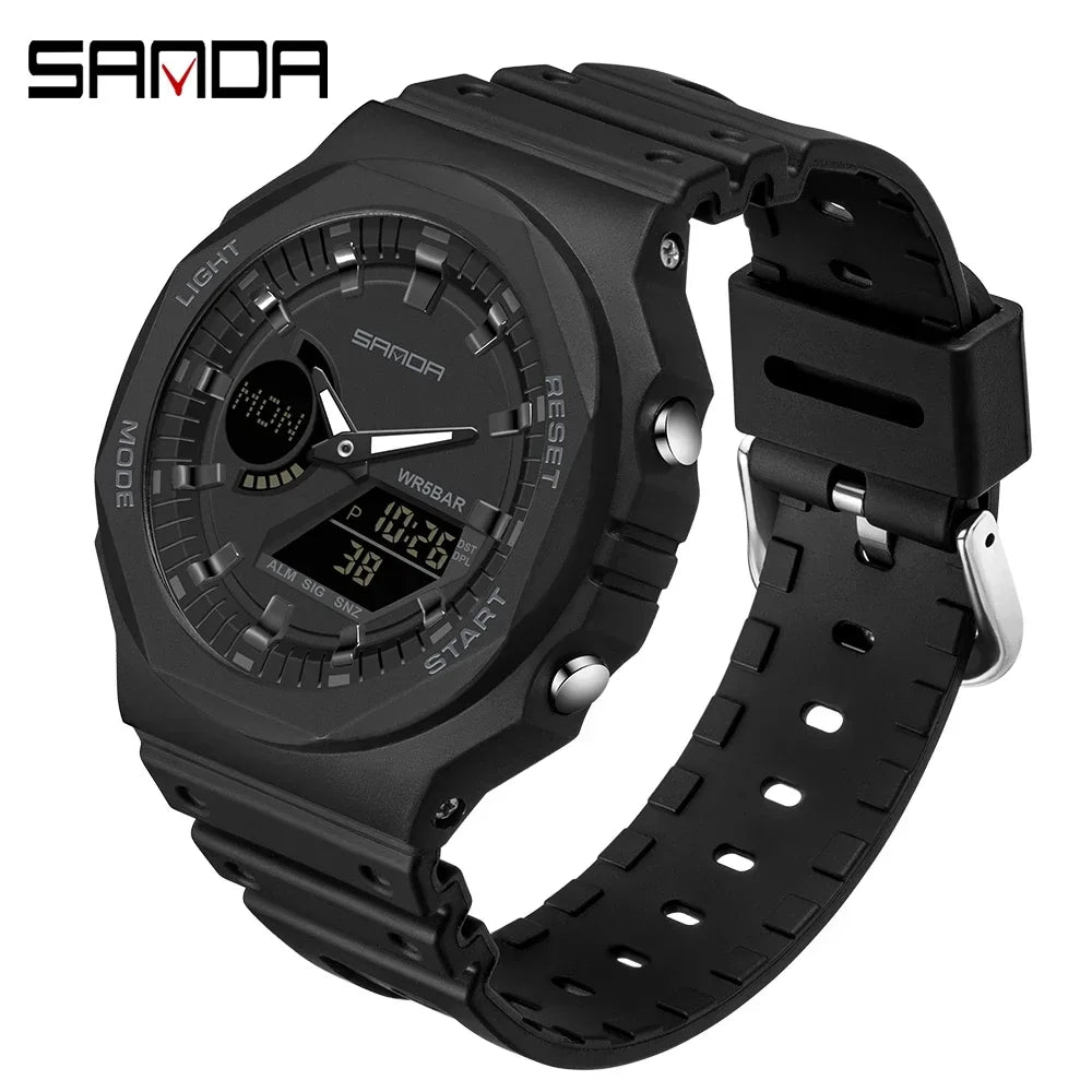 Men's Digital Sports Watch – Waterproof LED Military-Style Watch