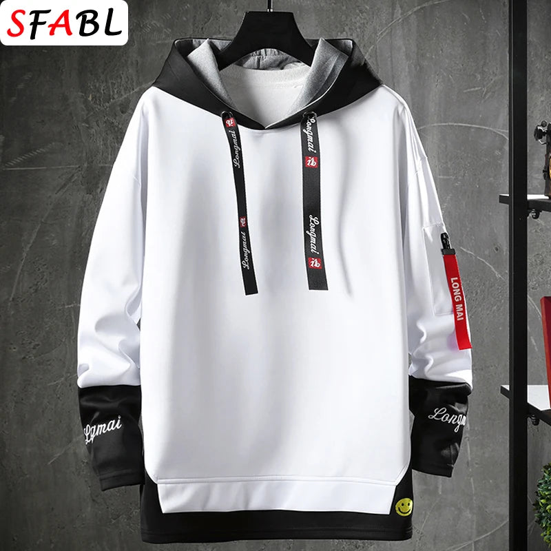 Men's Hip Hop Pullover Hoodie – Streetwear Sweatshirt (Extended Sizes)