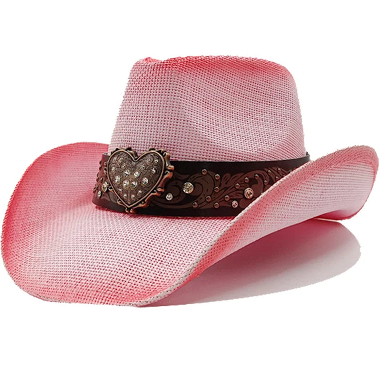 Unisex Straw Sun Hat – Thickened Cowboy Style Beach Hat