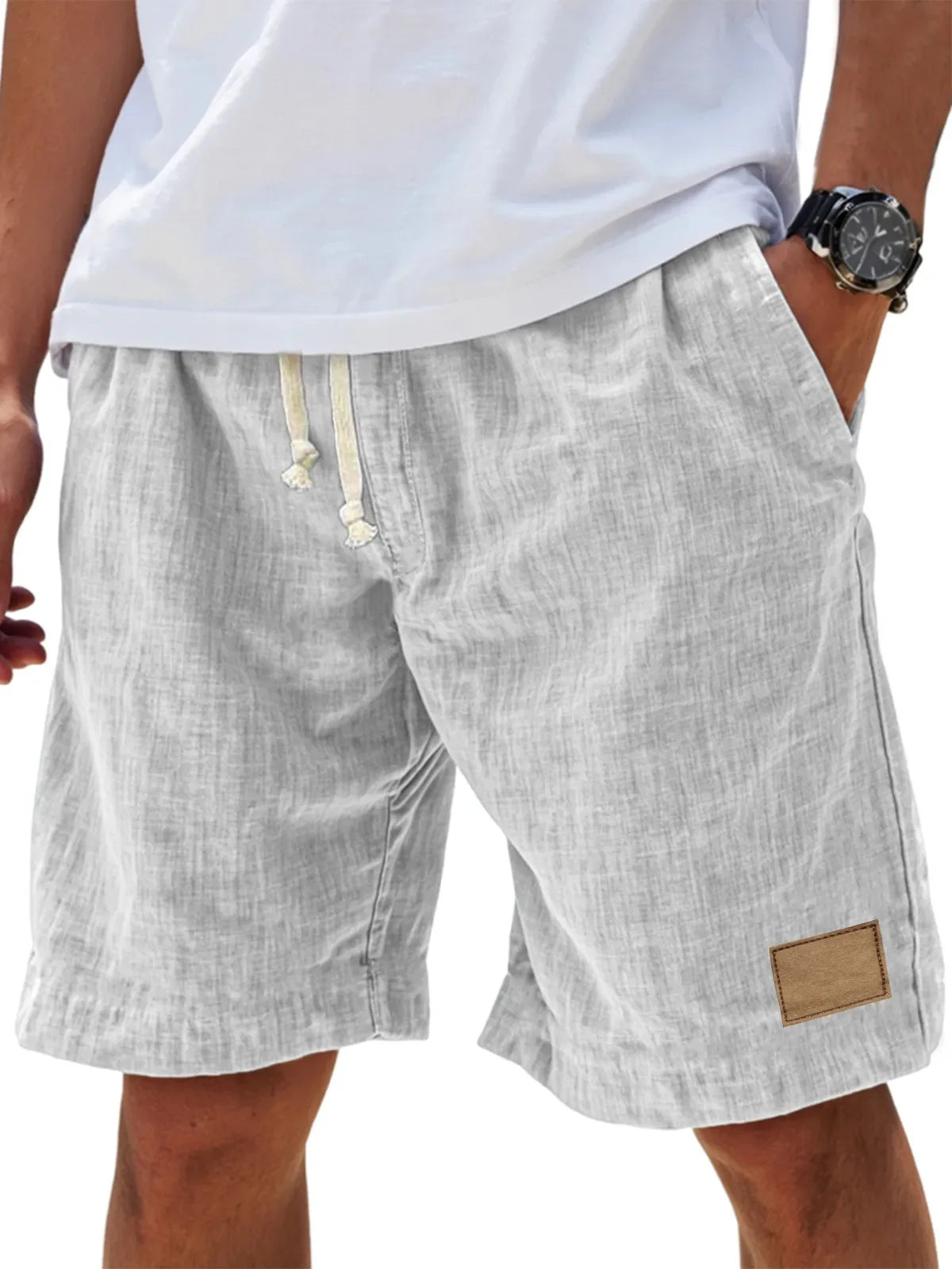 Men's Cotton Linen Shorts – Retro Streetwear Casual Shorts
