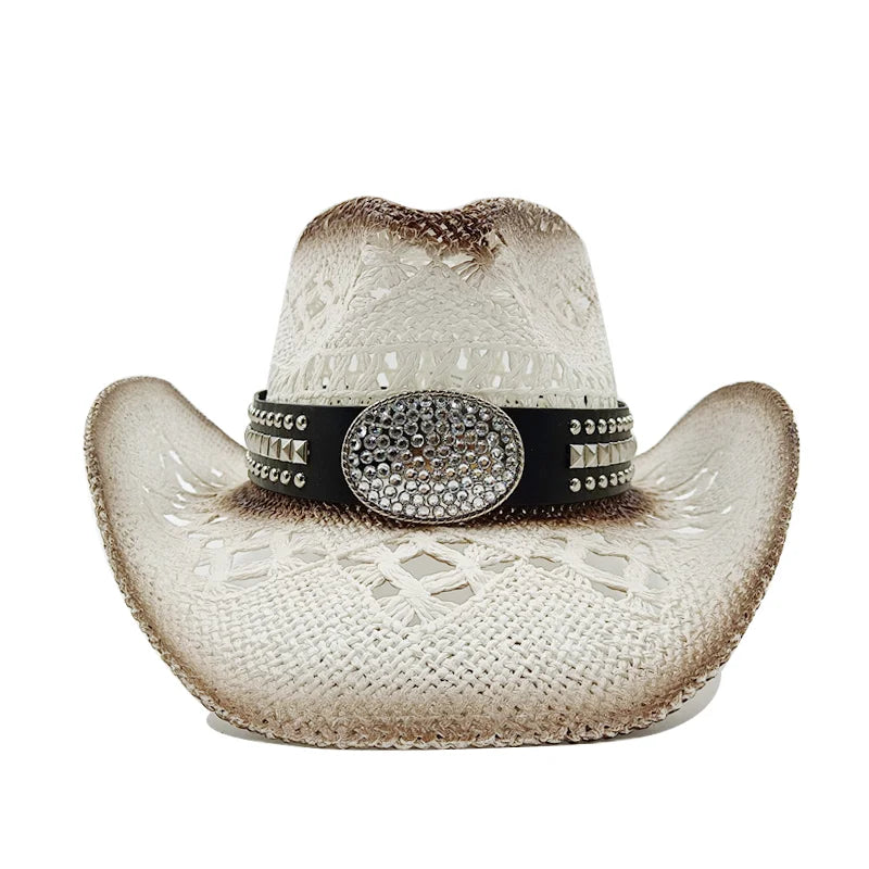 Unisex Straw Sun Hat – Thickened Cowboy Style Beach Hat