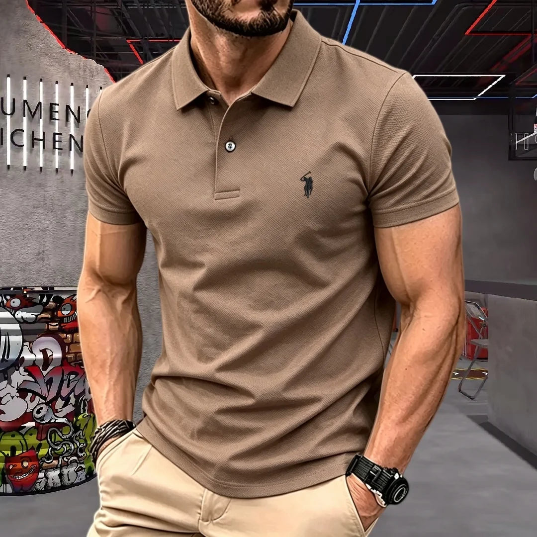 Men's Premium Cotton Polo Shirt – Embroidered Golf Top