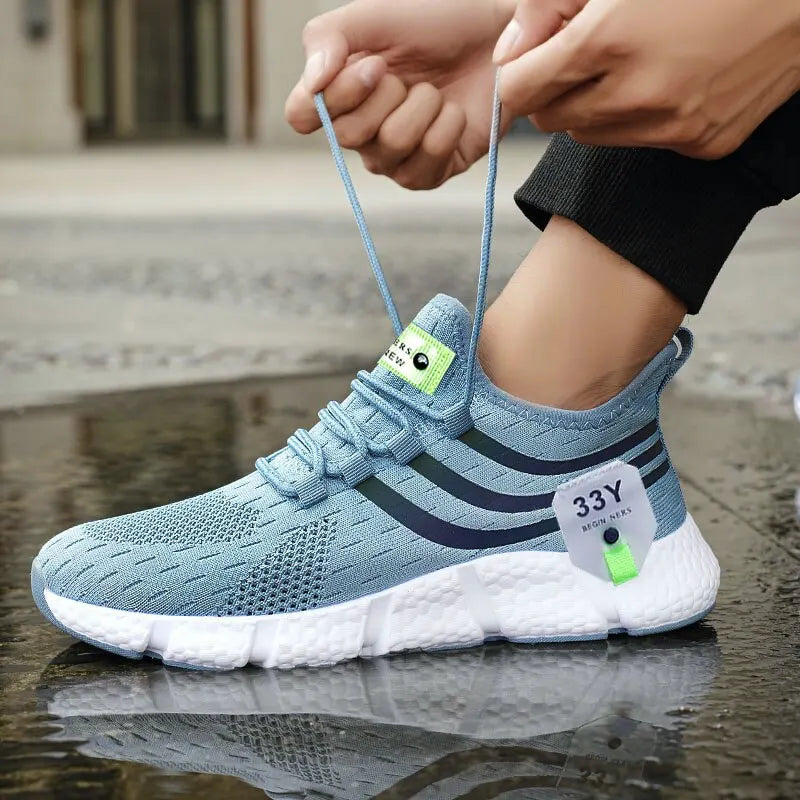Men's Lightweight Running Trainers – Breathable Mesh Sneakers