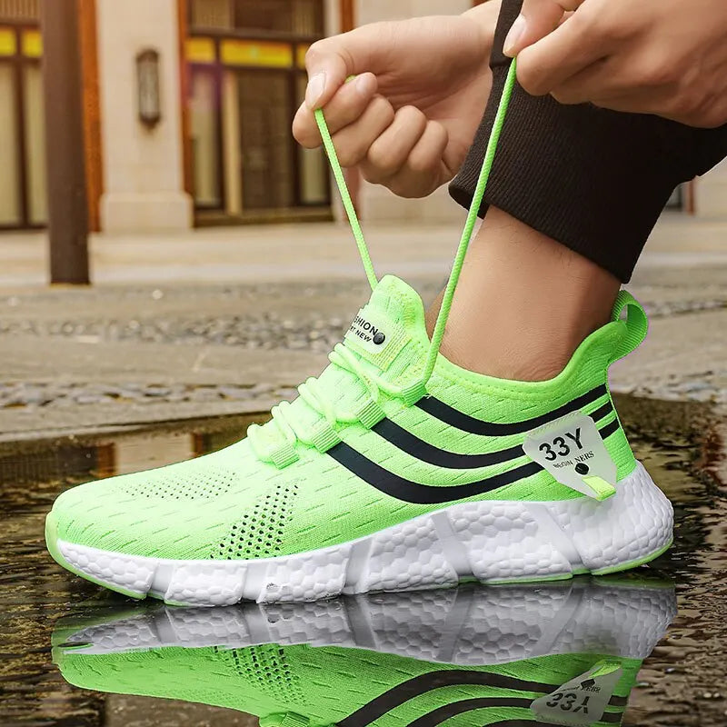Men's Lightweight Running Trainers – Breathable Mesh Sneakers
