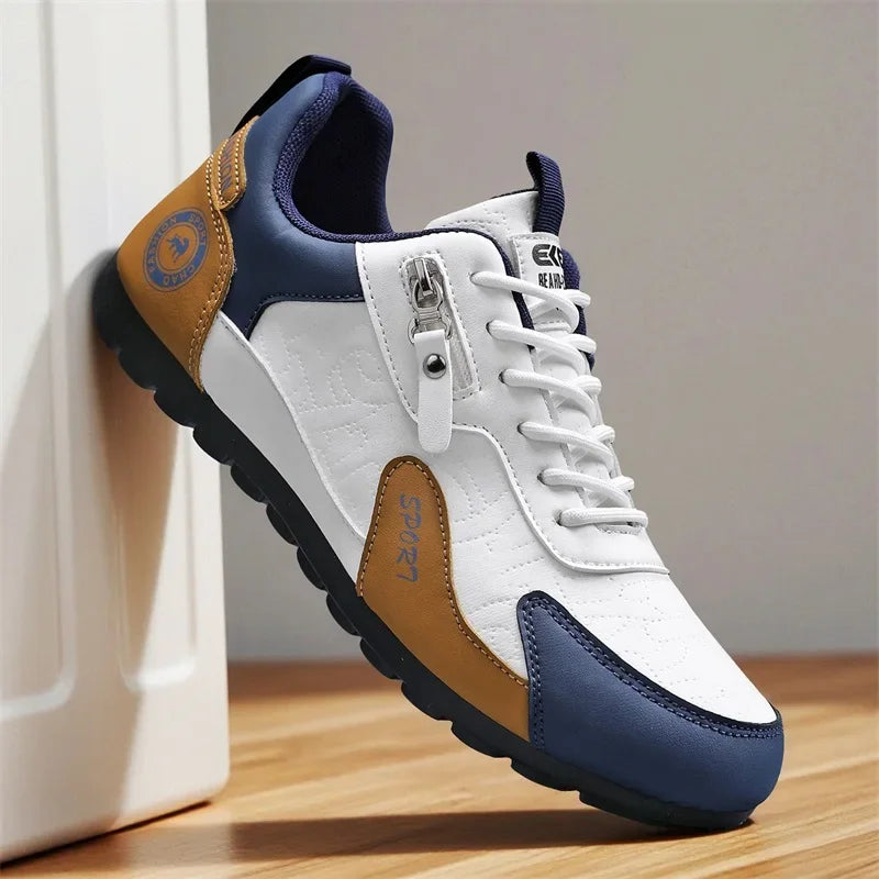 Men's PU Leather Casual Trainers – Comfortable Walking Shoes