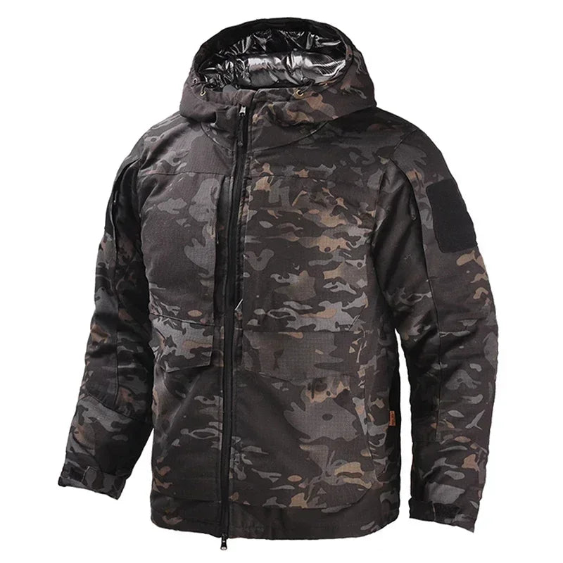 Men's M65-Style Tactical Jacket – Windproof Hooded Coat